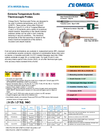 Thumbnail of document Data Sheet - XMO Extreme Temperature Exotic Thermocouple Probes